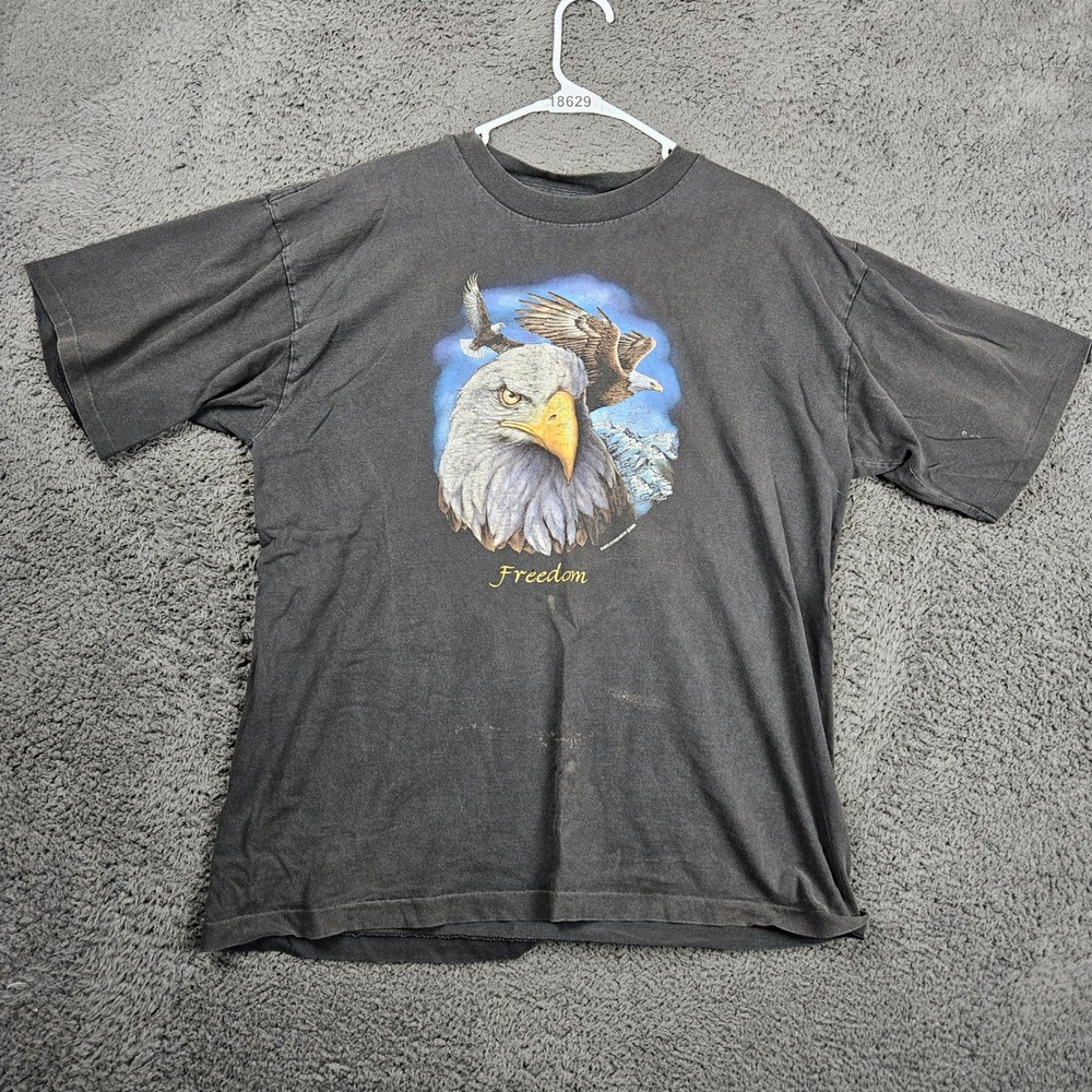 Alore Mens‎ XXL Graphic T Shirt Eagle Freedom Made In USA
